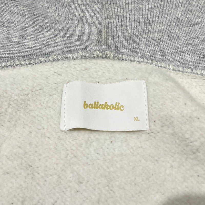 【中古品】【メンズ】 BALLAHOLIC ボーラホリック SMALL LOGO SWEAT FULL ZIP HOODIE スモールロゴ スウェット フルジップ フーディ 長袖 トップス パーカー 142-260925-yo-10-teih サイズ：XL カラー：ヘザーグレー 万代Net店