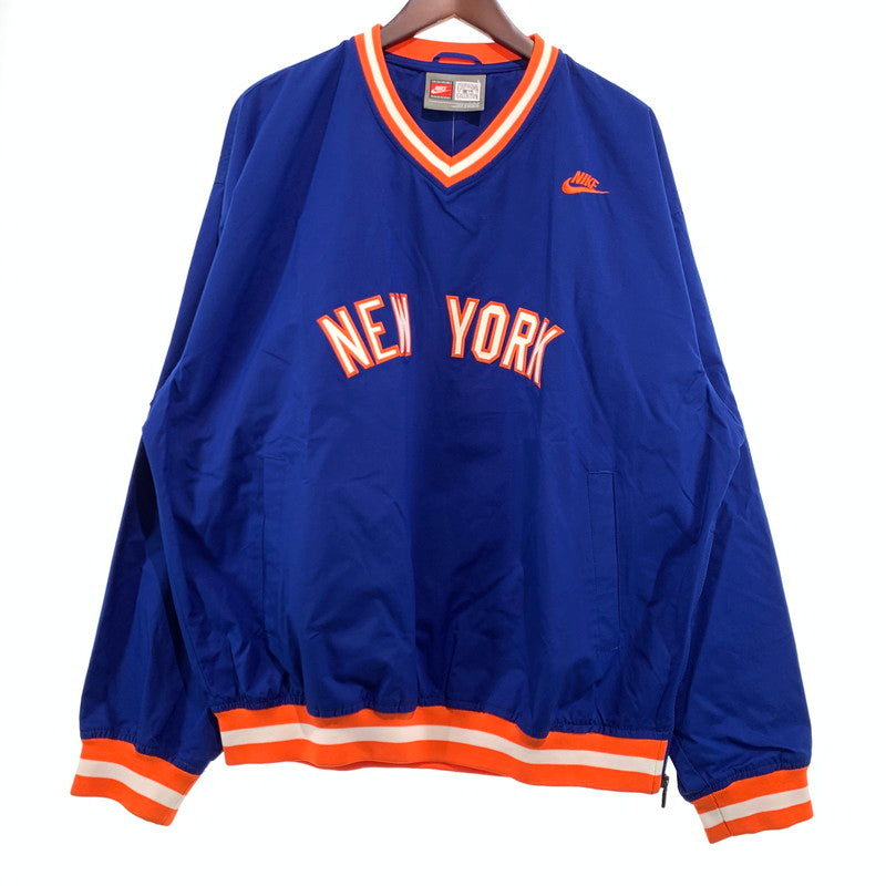 【中古品】【メンズ】 NIKE ナイキ × COOPERS TOWN クーパーズタウン 別注 コラボ V-NECK PULLOVER JACKET NEW YORK ブイ ネック プルオーバージャケット ライトアウター 148-260923-ko-12-teih サイズ：L カラー：ブルー 万代Net店