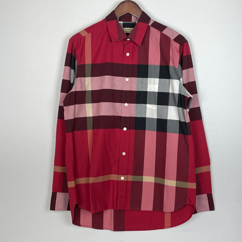 【中古品】【メンズ】 BURBERRY バーバリー NOVA CHECK PATTERN SHIRT 8004830 ノバ チェック パターン シャツ 長袖 トップス 141-260923-sa-14-teih サイズ：M カラー：レッドチェック 万代Net店