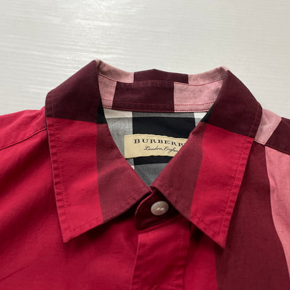 【中古品】【メンズ】 BURBERRY バーバリー NOVA CHECK PATTERN SHIRT 8004830 ノバ チェック パターン シャツ 長袖 トップス 141-260923-sa-14-teih サイズ：M カラー：レッドチェック 万代Net店