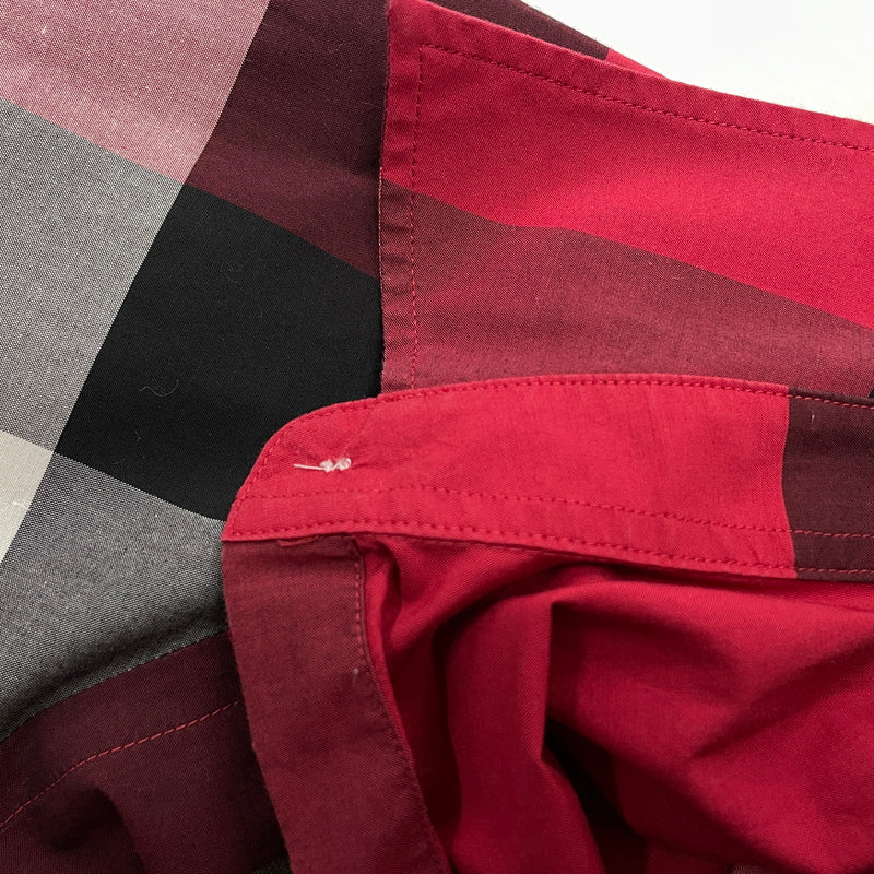 【中古品】【メンズ】 BURBERRY バーバリー NOVA CHECK PATTERN SHIRT 8004830 ノバ チェック パターン シャツ 長袖 トップス 141-260923-sa-14-teih サイズ：M カラー：レッドチェック 万代Net店