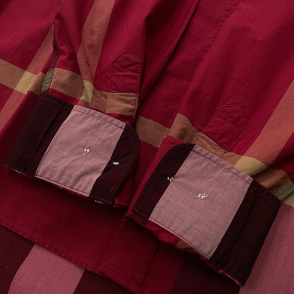 【中古品】【メンズ】 BURBERRY バーバリー NOVA CHECK PATTERN SHIRT 8004830 ノバ チェック パターン シャツ 長袖 トップス 141-260923-sa-14-teih サイズ：M カラー：レッドチェック 万代Net店