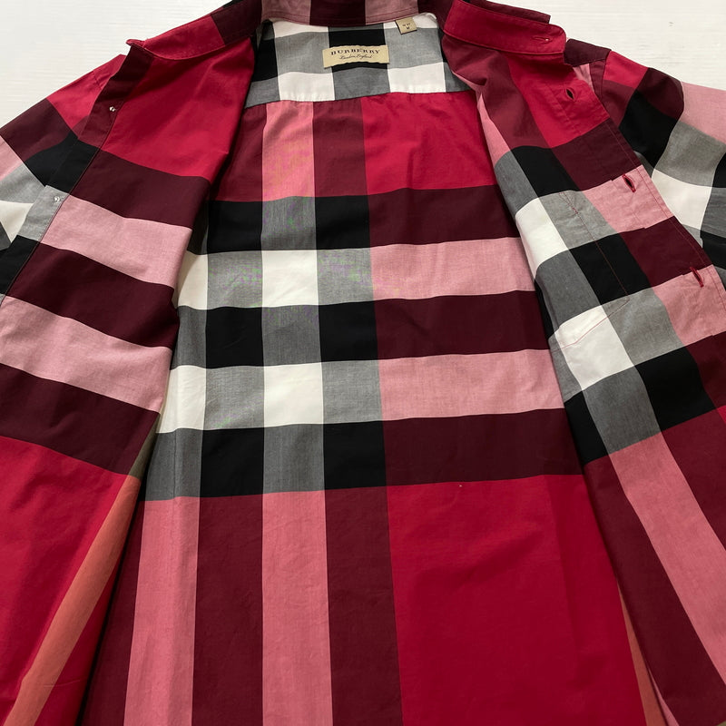 【中古品】【メンズ】 BURBERRY バーバリー NOVA CHECK PATTERN SHIRT 8004830 ノバ チェック パターン シャツ 長袖 トップス 141-260923-sa-14-teih サイズ：M カラー：レッドチェック 万代Net店