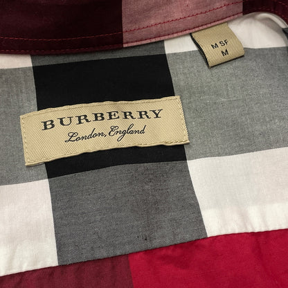 【中古品】【メンズ】 BURBERRY バーバリー NOVA CHECK PATTERN SHIRT 8004830 ノバ チェック パターン シャツ 長袖 トップス 141-260923-sa-14-teih サイズ：M カラー：レッドチェック 万代Net店