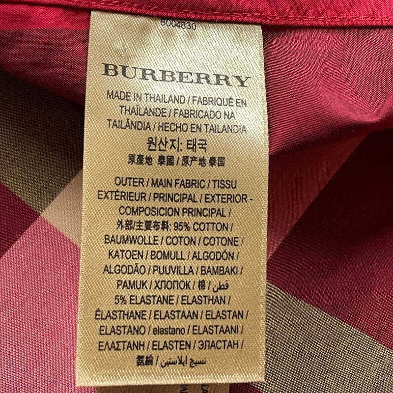 【中古品】【メンズ】 BURBERRY バーバリー NOVA CHECK PATTERN SHIRT 8004830 ノバ チェック パターン シャツ 長袖 トップス 141-260923-sa-14-teih サイズ：M カラー：レッドチェック 万代Net店