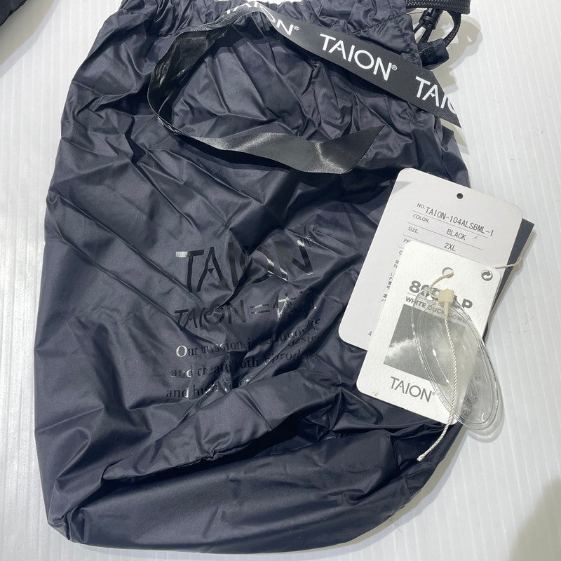 【中古品】【メンズ】 TAION タイオン MILITARY CREWNECK JACKET TAION-104ALSBM-1 ミリタリー クルーネック ダウンジャケット ソフトシェル アウター 147-260925-yo-05-teih サイズ：XXL カラー：ブラック 万代Net店