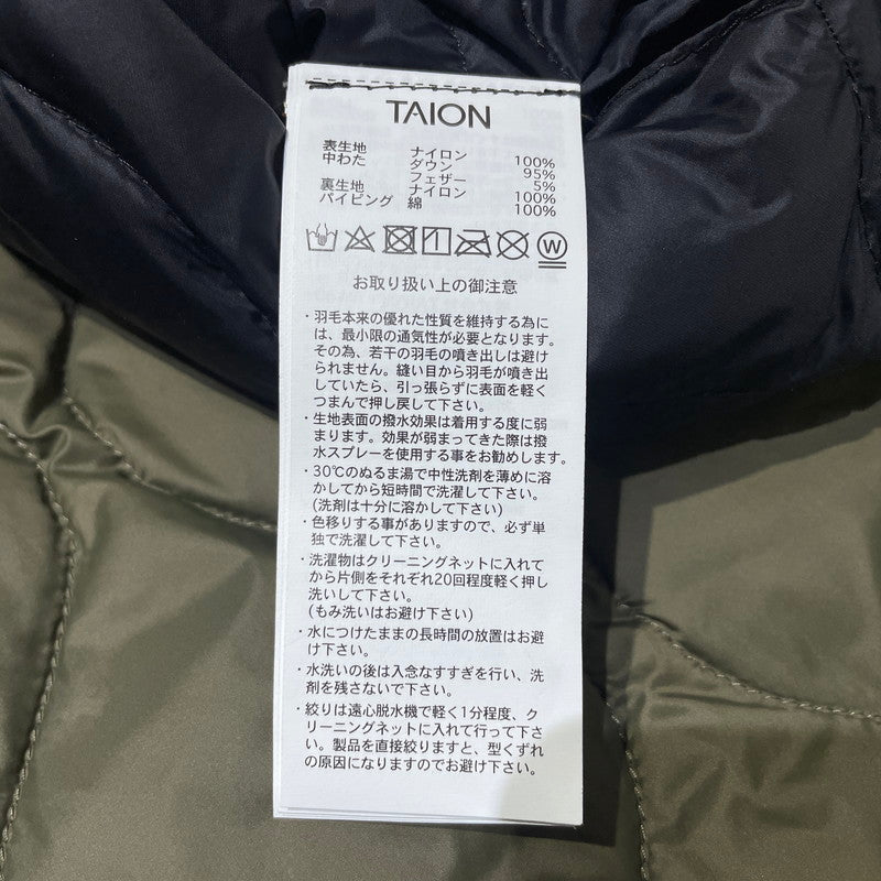 【中古品】【メンズ】 TAION タイオン MILITARY CREWNECK JACKET TAION-104ALSBM-1 ミリタリー クルーネック ダウンジャケット ソフトシェル アウター 147-260925-yo-05-teih サイズ：XXL カラー：ブラック 万代Net店
