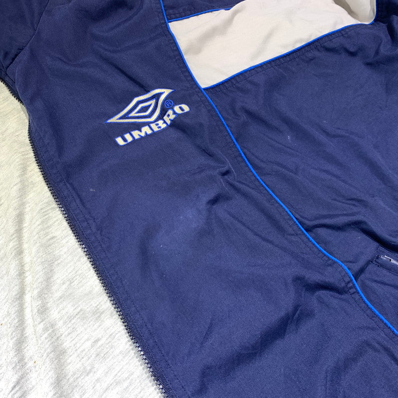 【現状渡し品】【メンズ】 UMBRO アンブロ 90's FULL ZIP JACKET 90年代 フルジップ ジャケット ライトアウター 144-260927-ko-13-teih サイズ：XL カラー：ネイビー系 万代Net店