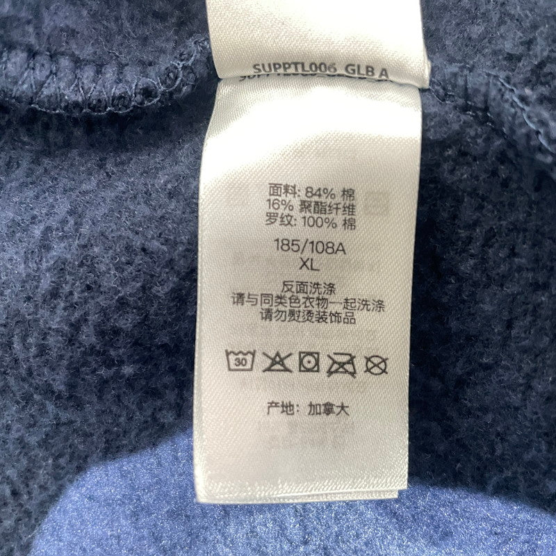 【中古品】【メンズ】 Supreme シュプリーム 26SS DEVIL S LOGO ZIP UP HOODED SWEATSHIRT STRIPE デビル Sロゴ ジップアップフーデッド スウェット ストライプ アウター 149-260925-ss-03-teih サイズ：XL カラー：ネイビー 万代Net店