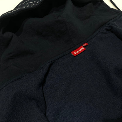 【中古品】【メンズ】 Supreme シュプリーム 26SS DEVIL S LOGO ZIP UP HOODED SWEATSHIRT STRIPE デビル Sロゴ ジップアップフーデッド スウェット ストライプ アウター 149-260925-ss-03-teih サイズ：XL カラー：ネイビー 万代Net店