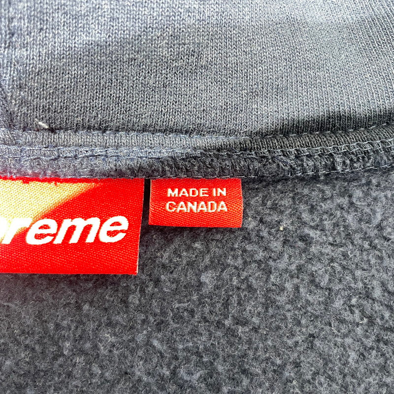 【中古品】【メンズ】 Supreme シュプリーム 26SS DEVIL S LOGO ZIP UP HOODED SWEATSHIRT STRIPE デビル Sロゴ ジップアップフーデッド スウェット ストライプ アウター 149-260925-ss-03-teih サイズ：XL カラー：ネイビー 万代Net店