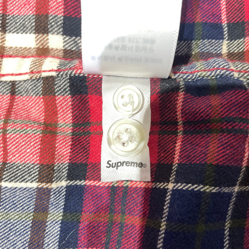 【中古品】【メンズ】 Supreme シュプリーム 26AW APPLIQUE HOODED FLANNEL SHIRT RED アップリケ フーデッド フランネルシャツ レッド トップス 149-260925-ss-05-teih サイズ：XL カラー：レッド 万代Net店