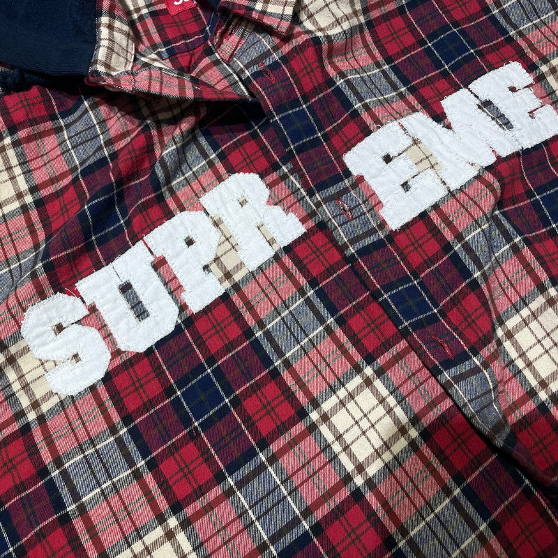 【中古品】【メンズ】 Supreme シュプリーム 26AW APPLIQUE HOODED FLANNEL SHIRT RED アップリケ フーデッド フランネルシャツ レッド トップス 149-260925-ss-05-teih サイズ：XL カラー：レッド 万代Net店