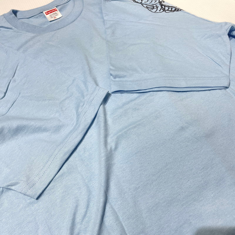 【中古品】【メンズ】 Supreme シュプリーム 26SS SUPPER S/S TEE サパー ショートスリーブTシャツ 半袖トップス 149-260925-ss-02-teih サイズ：XL カラー：パウダーブルー 万代Net店