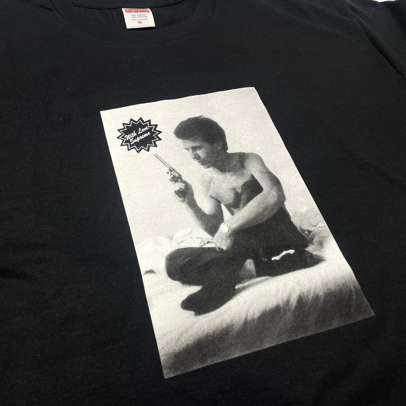 【中古品】【メンズ】 Supreme シュプリーム × LARRY CLARK ラリークラーク 別注コラボ 26AW GUN S/S TEE ガン ショートスリーブTシャツ 半袖トップス 149-260925-ss-01-teih サイズ：XL カラー：ブラック 万代Net店