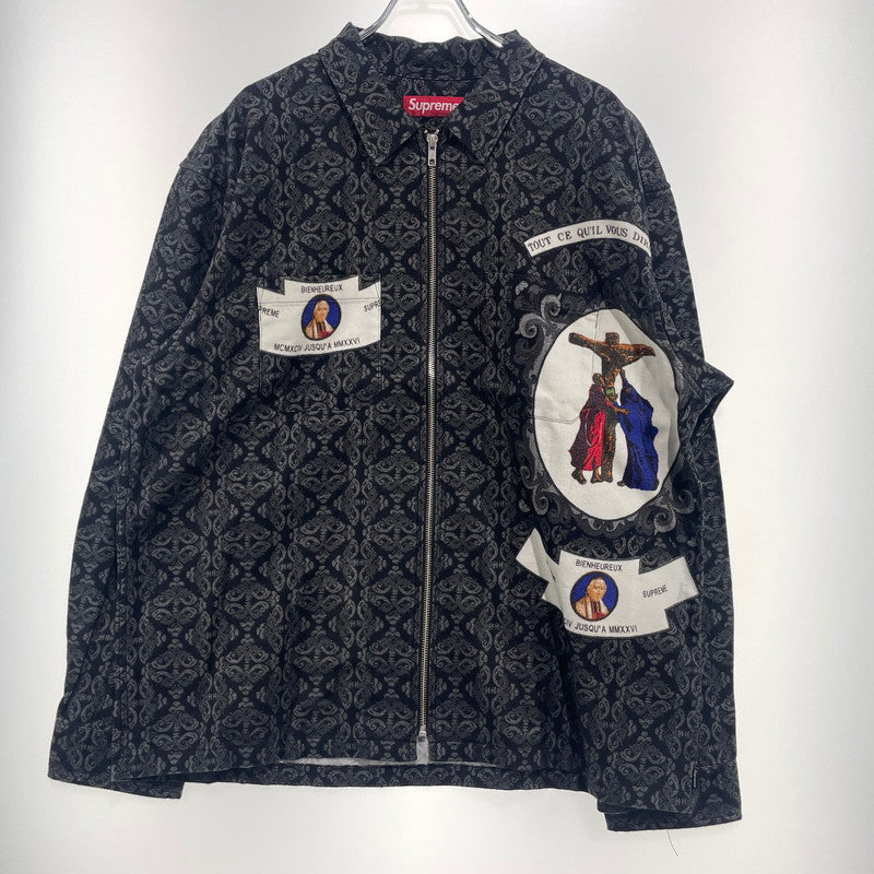 【中古品】【メンズ】 Supreme シュプリーム 26AW DEVOTION FlANNEL ZIP UP SHIRT BLACK ディヴォーション フランネルジップアップシャツ ブラック トップス 149-260925-ss-06-teih サイズ：XL カラー：柄 万代Net店
