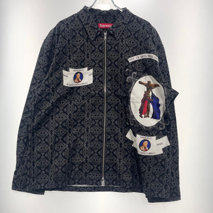 【中古品】【メンズ】 Supreme シュプリーム 26AW DEVOTION FlANNEL ZIP UP SHIRT BLACK ディヴォーション フランネルジップアップシャツ ブラック トップス 149-260925-ss-06-teih サイズ：XL カラー：柄 万代Net店