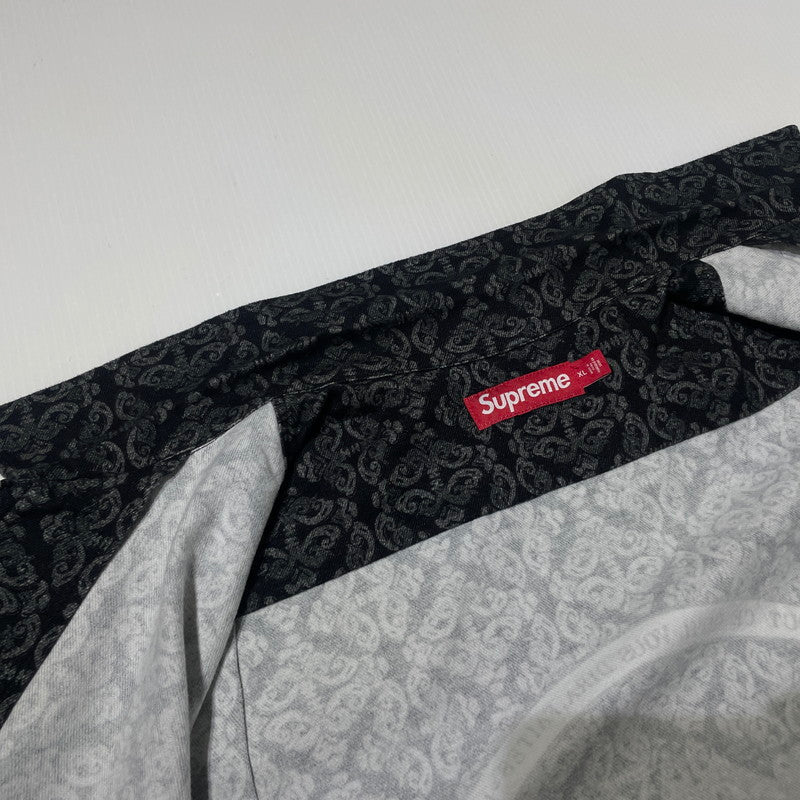 【中古品】【メンズ】 Supreme シュプリーム 26AW DEVOTION FlANNEL ZIP UP SHIRT BLACK ディヴォーション フランネルジップアップシャツ ブラック トップス 149-260925-ss-06-teih サイズ：XL カラー：柄 万代Net店