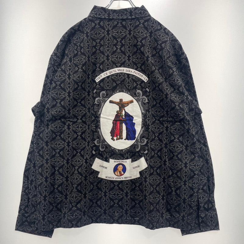【中古品】【メンズ】 Supreme シュプリーム 26AW DEVOTION FlANNEL ZIP UP SHIRT BLACK ディヴォーション フランネルジップアップシャツ ブラック トップス 149-260925-ss-06-teih サイズ：XL カラー：柄 万代Net店