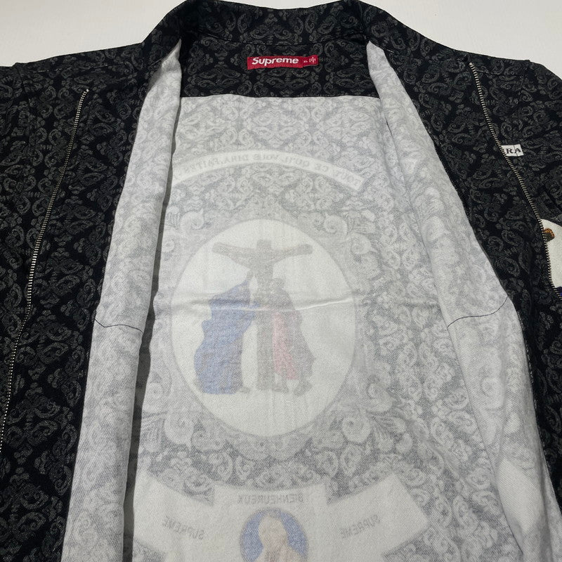 【中古品】【メンズ】 Supreme シュプリーム 26AW DEVOTION FlANNEL ZIP UP SHIRT BLACK ディヴォーション フランネルジップアップシャツ ブラック トップス 149-260925-ss-06-teih サイズ：XL カラー：柄 万代Net店