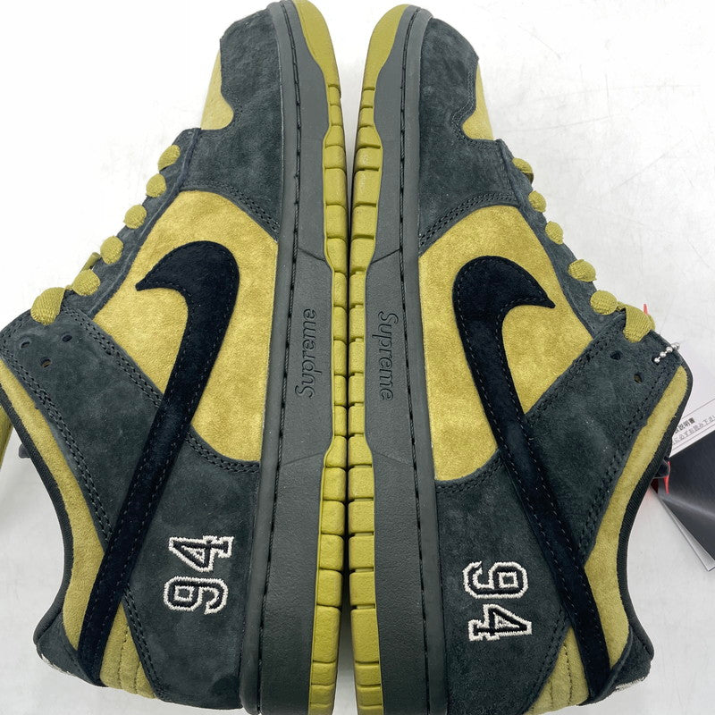 【中古品】【メンズ】 NIKE SB ナイキエスビー × SUPREME シュプリーム 別注コラボ DUNK LOW CAMPER GREEN HQ8487-300 ダンクロー キャンパーグリーン スニーカー 靴 シューズ 160-260926-yo-14-teih サイズ：28cm カラー：グリーン 万代Net店