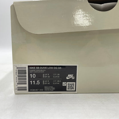 【中古品】【メンズ】 NIKE SB ナイキエスビー × SUPREME シュプリーム 別注コラボ DUNK LOW CAMPER GREEN HQ8487-300 ダンクロー キャンパーグリーン スニーカー 靴 シューズ 160-260926-yo-14-teih サイズ：28cm カラー：グリーン 万代Net店