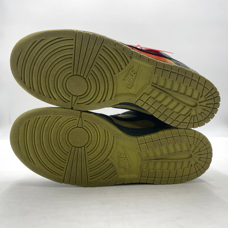 【中古品】【メンズ】 NIKE SB ナイキエスビー × SUPREME シュプリーム 別注コラボ DUNK LOW CAMPER GREEN HQ8487-300 ダンクロー キャンパーグリーン スニーカー 靴 シューズ 160-260926-yo-14-teih サイズ：28cm カラー：グリーン 万代Net店