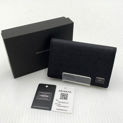 【中古品】【メンズ】 PORTER ポーター CARD CASE 052-02207-10 カードケース 二つ折り アクセサリー 208-260926-ko-15-teih カラー：ブラック 万代Net店