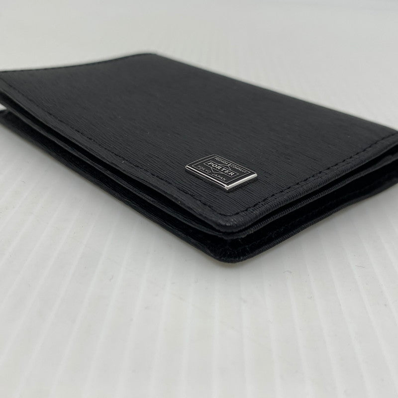 【中古品】【メンズ】 PORTER ポーター CARD CASE 052-02207-10 カードケース 二つ折り アクセサリー 208-260926-ko-15-teih カラー：ブラック 万代Net店