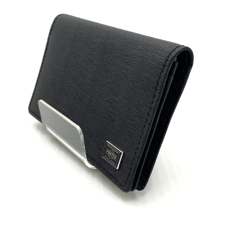 【中古品】【メンズ】 PORTER ポーター CARD CASE 052-02207-10 カードケース 二つ折り アクセサリー 208-260926-ko-15-teih カラー：ブラック 万代Net店