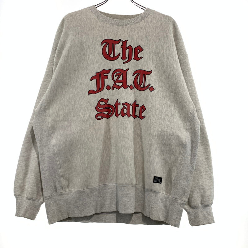 【現状渡し品】【メンズ】 FAT エフエーティー STATE SWEAT F32320-SW01-AB ステイト スウェット トップス トレーナー 142-260927-ko-07-teih サイズ：FAT カラー：グレー 万代Net店