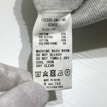 【現状渡し品】【メンズ】 FAT エフエーティー STATE SWEAT F32320-SW01-AB ステイト スウェット トップス トレーナー 142-260927-ko-07-teih サイズ：FAT カラー：グレー 万代Net店