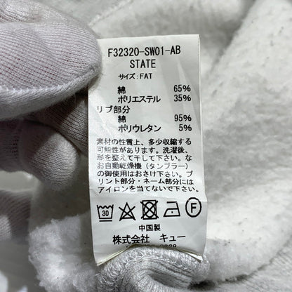 【現状渡し品】【メンズ】 FAT エフエーティー STATE SWEAT F32320-SW01-AB ステイト スウェット トップス トレーナー 142-260927-ko-07-teih サイズ：FAT カラー：グレー 万代Net店