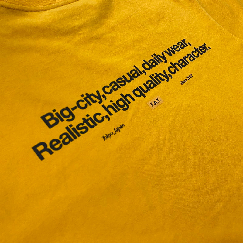 【中古品】【メンズ】 FAT エフエイティー SINGA S/S TEE F32610-09 シンガ ショートスリーブTシャツ 半袖トップス 142-261019-ss-01-teih サイズ：SKINNY カラー：イエロー 万代Net店