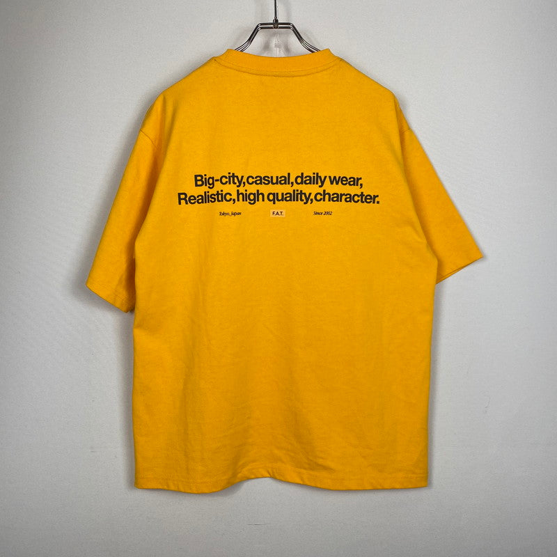 【中古品】【メンズ】 FAT エフエイティー SINGA S/S TEE F32610-09 シンガ ショートスリーブTシャツ 半袖トップス 142-261019-ss-01-teih サイズ：SKINNY カラー：イエロー 万代Net店