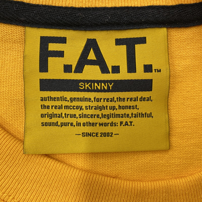 【中古品】【メンズ】 FAT エフエイティー SINGA S/S TEE F32610-09 シンガ ショートスリーブTシャツ 半袖トップス 142-261019-ss-01-teih サイズ：SKINNY カラー：イエロー 万代Net店