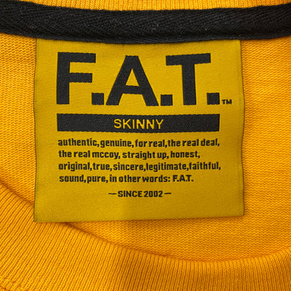 【中古品】【メンズ】 FAT エフエイティー SINGA S/S TEE F32610-09 シンガ ショートスリーブTシャツ 半袖トップス 142-261019-ss-01-teih サイズ：SKINNY カラー：イエロー 万代Net店
