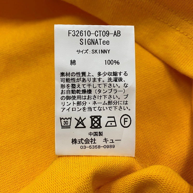 【中古品】【メンズ】 FAT エフエイティー SINGA S/S TEE F32610-09 シンガ ショートスリーブTシャツ 半袖トップス 142-261019-ss-01-teih サイズ：SKINNY カラー：イエロー 万代Net店
