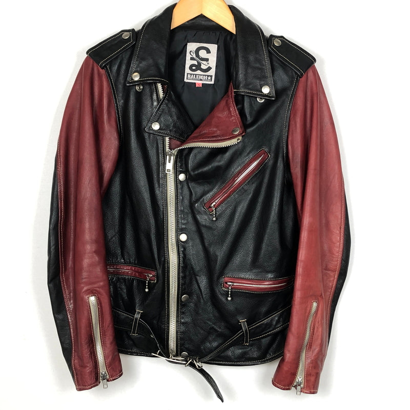 【現状渡し品】【メンズ】 RALEIGH ラリー COWLEATHER DOUBLE RIDER'S JACKET 牛革ダブル ライダース ジャケット アウター 145-260925-sa-06-teih サイズ：S カラー：レッド 万代Net店