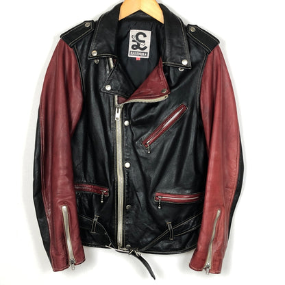 【現状渡し品】【メンズ】 RALEIGH ラリー COWLEATHER DOUBLE RIDER'S JACKET 牛革ダブル ライダース ジャケット アウター 145-260925-sa-06-teih サイズ：S カラー：レッド 万代Net店