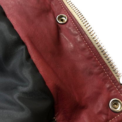 【現状渡し品】【メンズ】 RALEIGH ラリー COWLEATHER DOUBLE RIDER'S JACKET 牛革ダブル ライダース ジャケット アウター 145-260925-sa-06-teih サイズ：S カラー：レッド 万代Net店