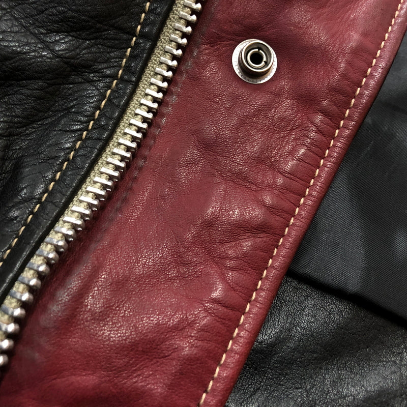 【現状渡し品】【メンズ】 RALEIGH ラリー COWLEATHER DOUBLE RIDER'S JACKET 牛革ダブル ライダース ジャケット アウター 145-260925-sa-06-teih サイズ：S カラー：レッド 万代Net店