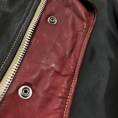 【現状渡し品】【メンズ】 RALEIGH ラリー COWLEATHER DOUBLE RIDER'S JACKET 牛革ダブル ライダース ジャケット アウター 145-260925-sa-06-teih サイズ：S カラー：レッド 万代Net店