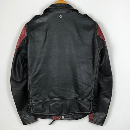【現状渡し品】【メンズ】 RALEIGH ラリー COWLEATHER DOUBLE RIDER'S JACKET 牛革ダブル ライダース ジャケット アウター 145-260925-sa-06-teih サイズ：S カラー：レッド 万代Net店