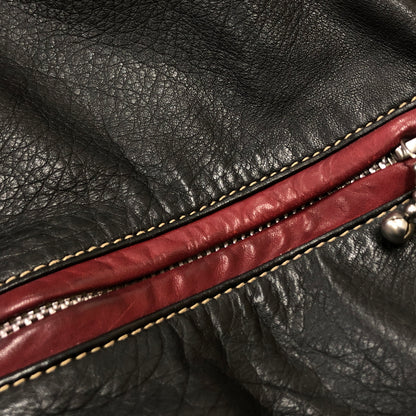 【現状渡し品】【メンズ】 RALEIGH ラリー COWLEATHER DOUBLE RIDER'S JACKET 牛革ダブル ライダース ジャケット アウター 145-260925-sa-06-teih サイズ：S カラー：レッド 万代Net店