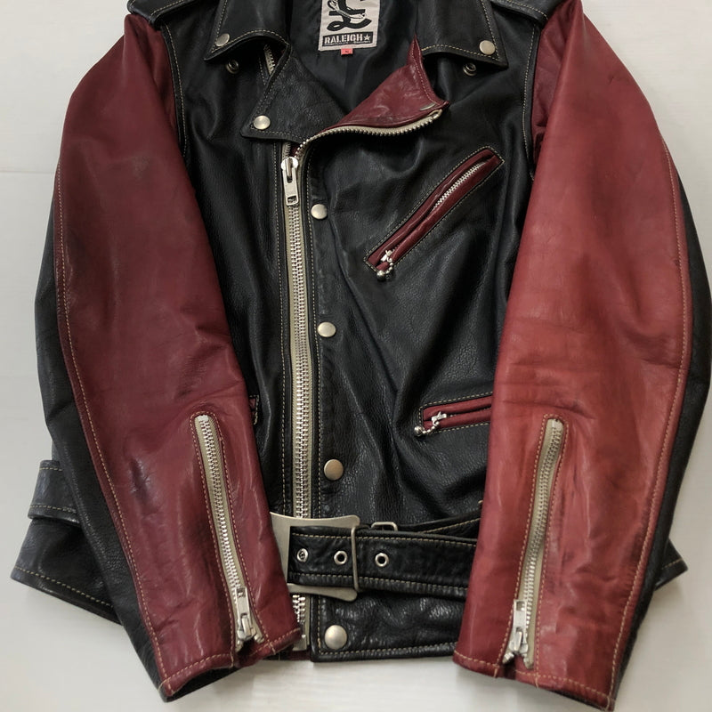 【現状渡し品】【メンズ】 RALEIGH ラリー COWLEATHER DOUBLE RIDER'S JACKET 牛革ダブル ライダース ジャケット アウター 145-260925-sa-06-teih サイズ：S カラー：レッド 万代Net店
