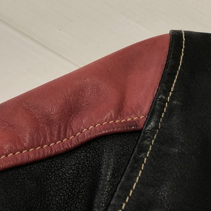 【現状渡し品】【メンズ】 RALEIGH ラリー COWLEATHER DOUBLE RIDER'S JACKET 牛革ダブル ライダース ジャケット アウター 145-260925-sa-06-teih サイズ：S カラー：レッド 万代Net店