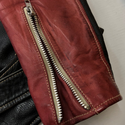 【現状渡し品】【メンズ】 RALEIGH ラリー COWLEATHER DOUBLE RIDER'S JACKET 牛革ダブル ライダース ジャケット アウター 145-260925-sa-06-teih サイズ：S カラー：レッド 万代Net店