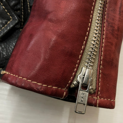 【現状渡し品】【メンズ】 RALEIGH ラリー COWLEATHER DOUBLE RIDER'S JACKET 牛革ダブル ライダース ジャケット アウター 145-260925-sa-06-teih サイズ：S カラー：レッド 万代Net店