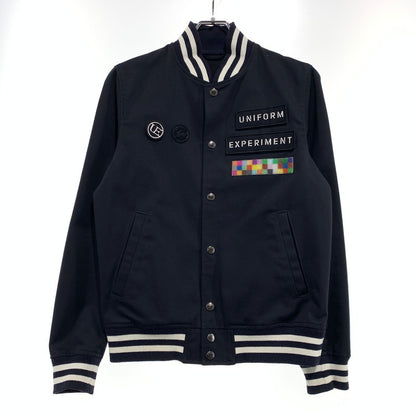 【中古品】【メンズ】 UNIFOAM EXEPERIMENT ユニフォーム エクスペリメント STADIUM BLOUSON UE-190000 スタジアム ブルゾン アウター スタジャン 142-260927-ko-17-teih サイズ：1 カラー：ネイビー 万代Net店